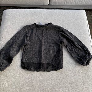 Grey zara sweater with lace
